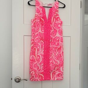 Pink Sleeveless Lilly Pulitzer Patterned Dress